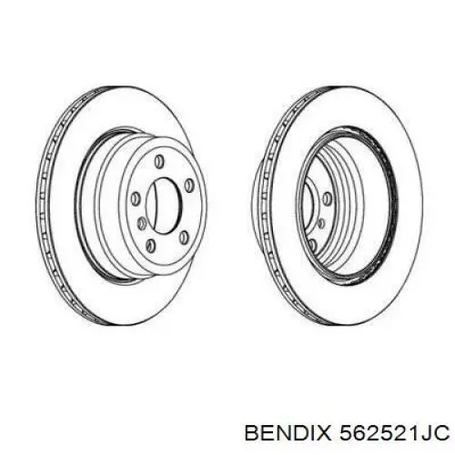 Тормозные диски 562521JC Jurid/Bendix