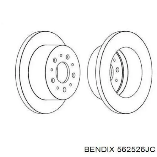 562526JC Jurid/Bendix диск тормозной задний