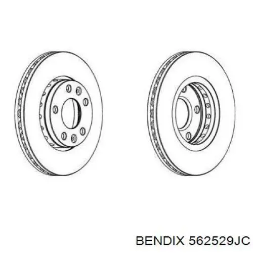 Передние тормозные диски 562529JC Jurid/Bendix