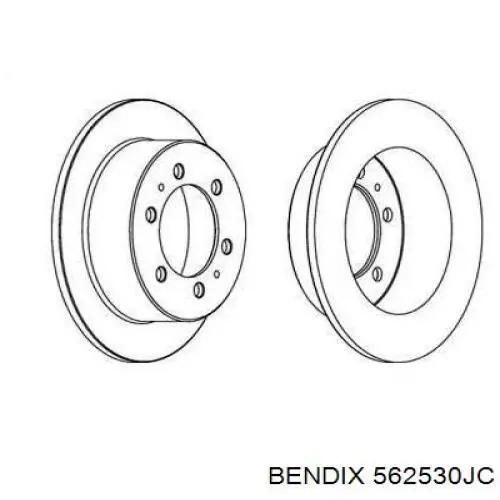 Тормозные диски 562530JC Jurid/Bendix