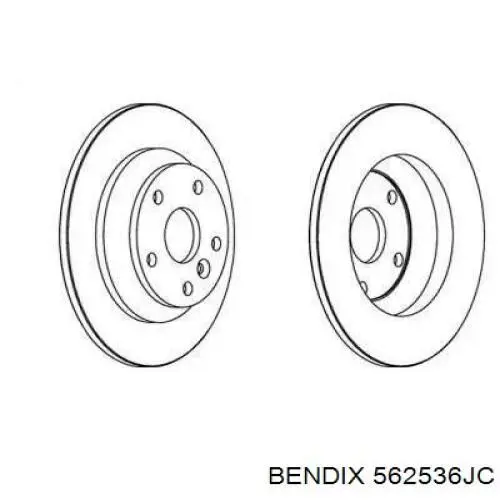 562536JC Jurid/Bendix диск тормозной задний