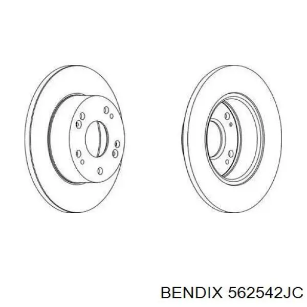 Купить 562542JC Jurid/Bendix Диск тормозной задний