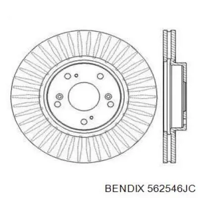 Передние тормозные диски 562546JC Jurid/Bendix