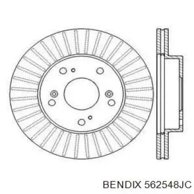 Передние тормозные диски 562548JC Jurid/Bendix