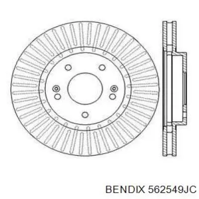 Передние тормозные диски 562549JC Jurid/Bendix