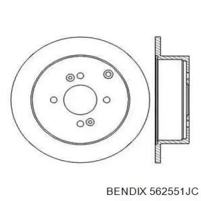 562551JC Jurid/Bendix диск тормозной задний