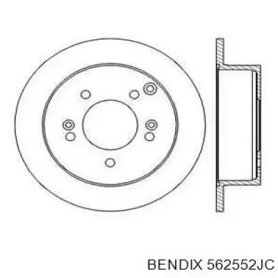 562552JC Jurid/Bendix диск тормозной задний