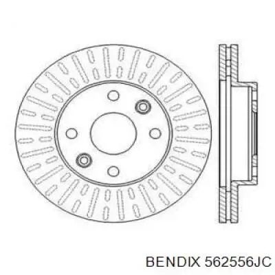 Передние тормозные диски 562556JC Jurid/Bendix