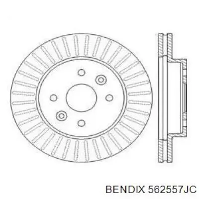 Передние тормозные диски 562557JC Jurid/Bendix