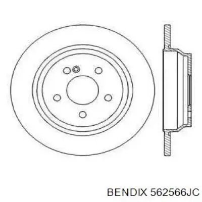 Тормозные диски 562566JC Jurid/Bendix