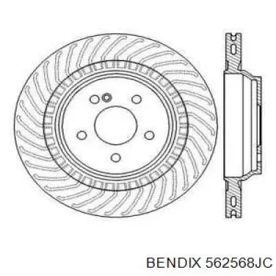 Тормозные диски 562568JC Jurid/Bendix