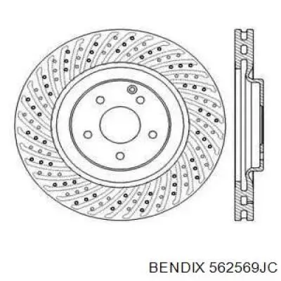 562569JC Jurid/Bendix диск тормозной передний