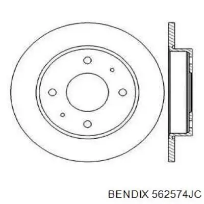 Тормозные диски 562574JC Jurid/Bendix