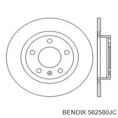 Тормозные диски 562580JC Jurid/Bendix