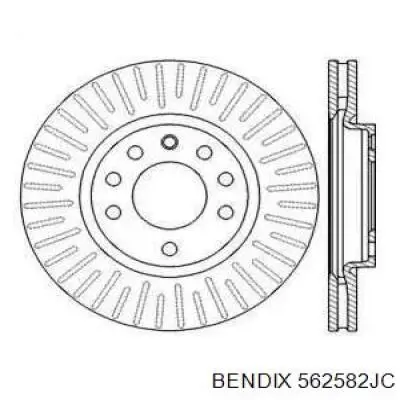 Передние тормозные диски 562582JC Jurid/Bendix