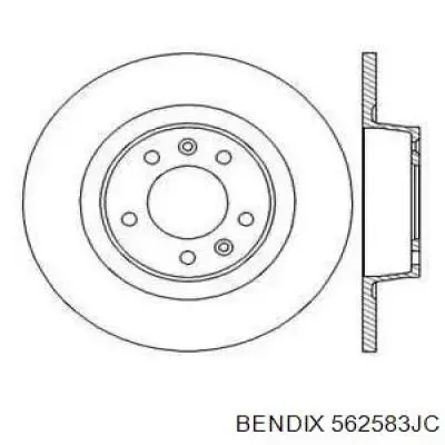 Тормозные диски 562583JC Jurid/Bendix