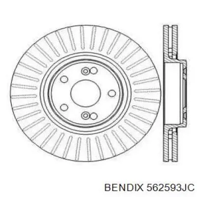 562593JC Jurid/Bendix диск тормозной передний