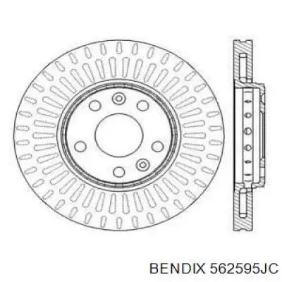 Передние тормозные диски 562595JC Jurid/Bendix