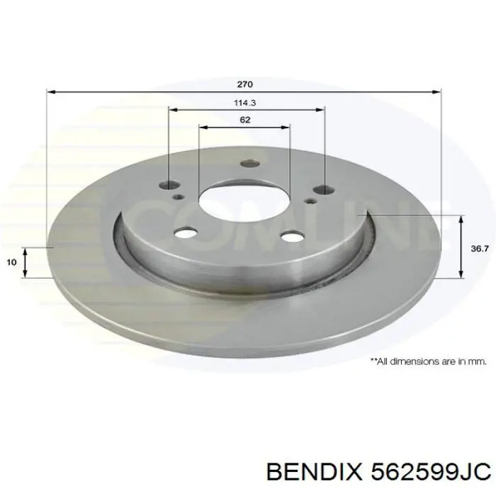 Купить 562599JC Jurid/Bendix Диск тормозной задний