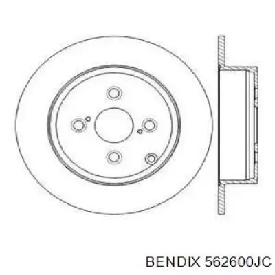 Тормозные диски 562600JC Jurid/Bendix