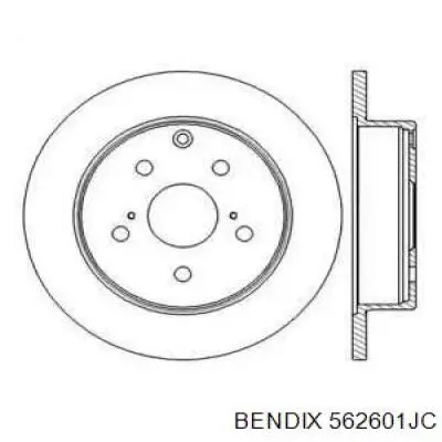 Тормозные диски 562601JC Jurid/Bendix