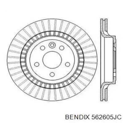 562605JC Jurid/Bendix диск тормозной задний