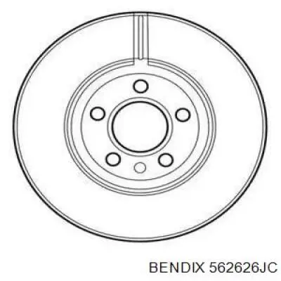 562626JC Jurid/Bendix диск тормозной передний
