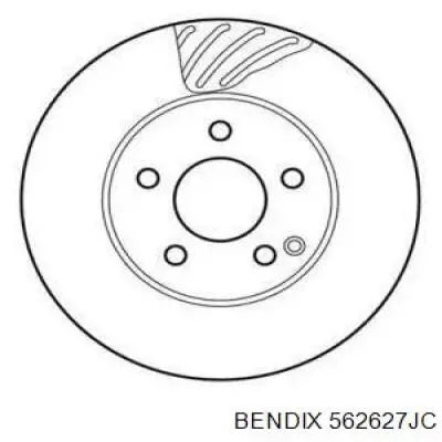 562627JC Jurid/Bendix диск тормозной передний