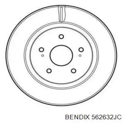 Передние тормозные диски 562632JC Jurid/Bendix