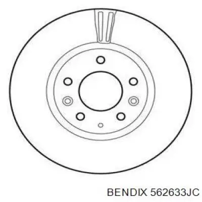 562633JC Jurid/Bendix диск тормозной передний
