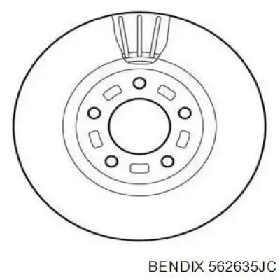 562635JC Jurid/Bendix диск тормозной передний