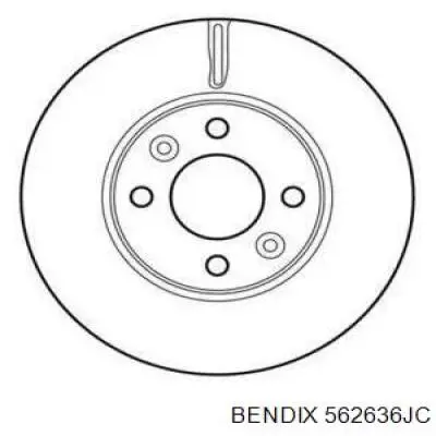 Передние тормозные диски 562636JC Jurid/Bendix