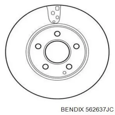 Передние тормозные диски 562637JC Jurid/Bendix