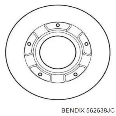 562638JC Jurid/Bendix диск тормозной задний