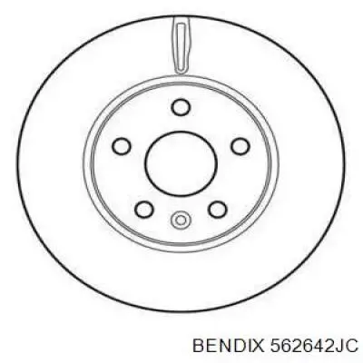 562642JC Jurid/Bendix диск тормозной передний