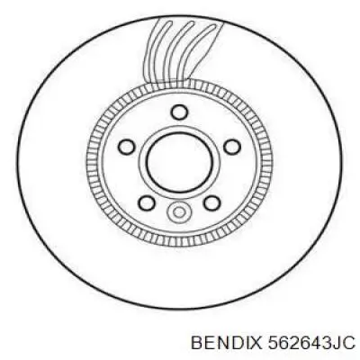 Передние тормозные диски 562643JC Jurid/Bendix