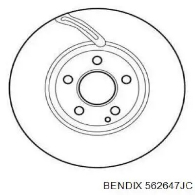 562647JC Jurid/Bendix диск тормозной передний