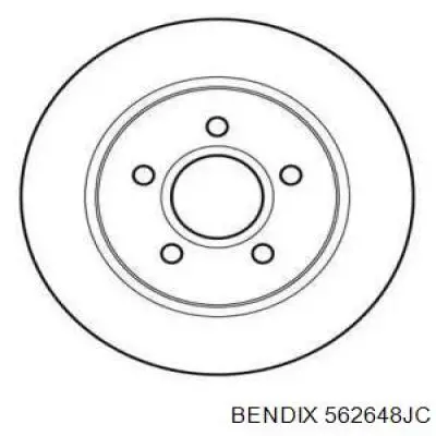 562648JC Jurid/Bendix диск тормозной задний