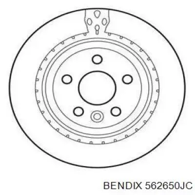 Тормозные диски 562650JC Jurid/Bendix