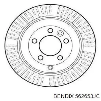 Тормозные диски 562653JC Jurid/Bendix