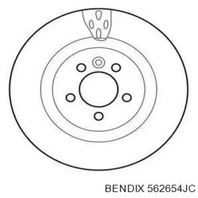 Передние тормозные диски 562654JC Jurid/Bendix