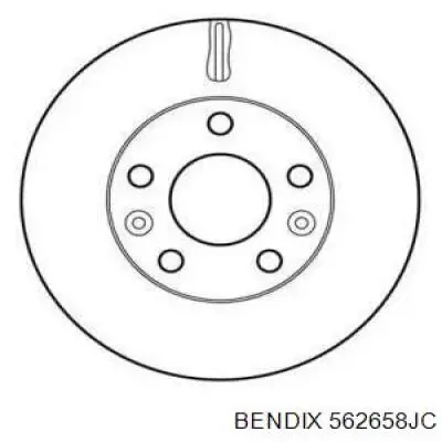 Передние тормозные диски 562658JC Jurid/Bendix