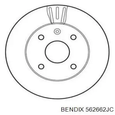 Передние тормозные диски 562662JC Jurid/Bendix