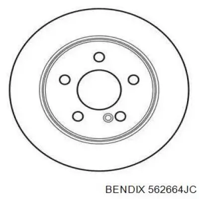 Тормозные диски 562664JC Jurid/Bendix