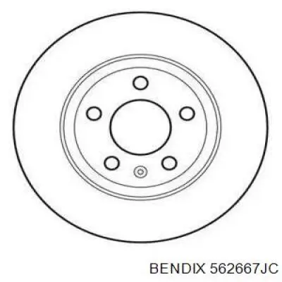 Тормозные диски 562667JC Jurid/Bendix