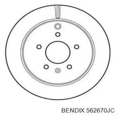 562670JC Jurid/Bendix диск тормозной задний