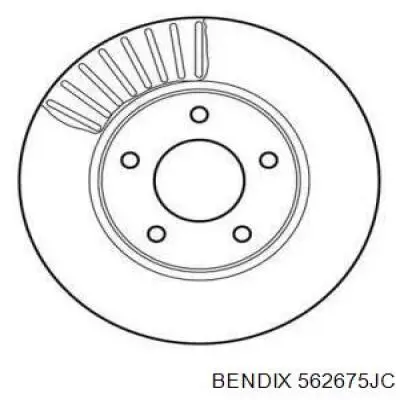 Передние тормозные диски 562675JC Jurid/Bendix