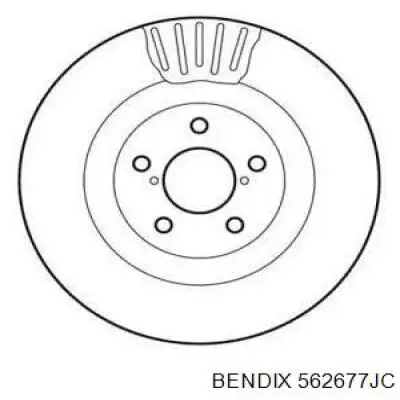 Передние тормозные диски 562677JC Jurid/Bendix