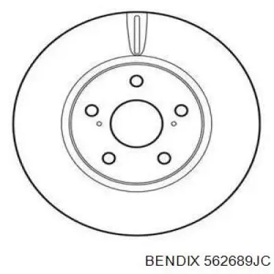 Передние тормозные диски 562689JC Jurid/Bendix