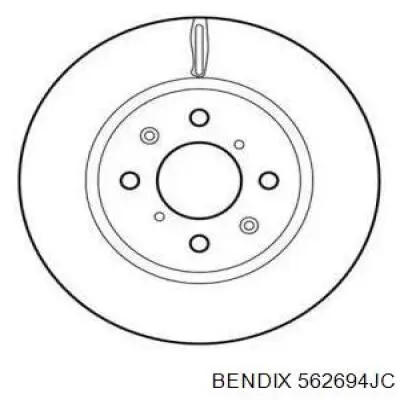 Передние тормозные диски 562694JC Jurid/Bendix